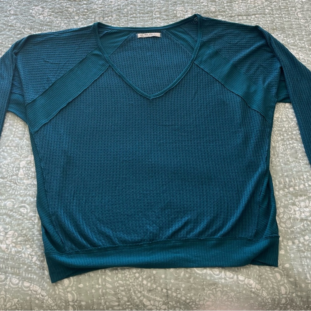 Free People Waffle Knit Pullover